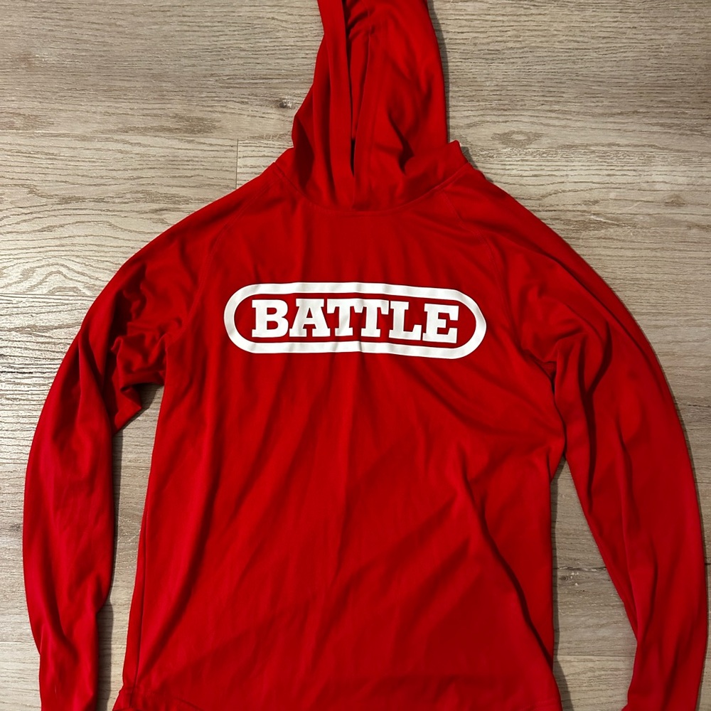 Men's Battle Sports Battle Light Action Hoodie Long Sleeve Football Shirt Small